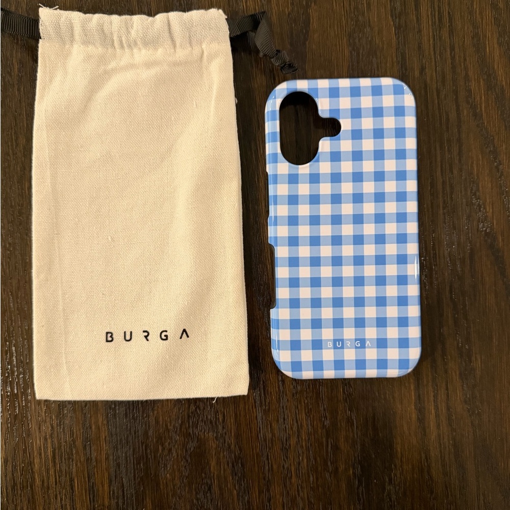 Burga Blue Gingham Phone Case